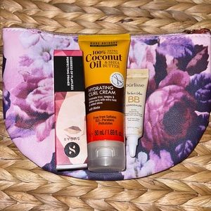Makeup bag and products